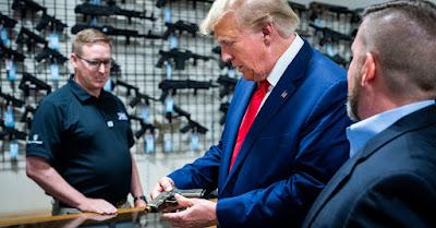 Trump's apparent fascination with guns might come back to bite him again, this time because he's a convicted felon with a gun, a violation of federal law