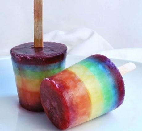 Homemade Rainbow Lollies