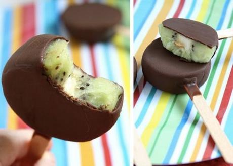 Homemade Kiwi Choc-ice