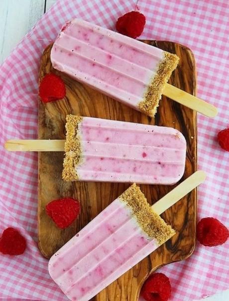 Homemade Raspberry Cheesecake Popsicles