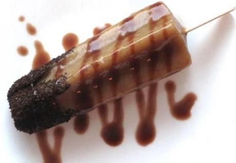 Homemade Kahlua Banana Popsicles