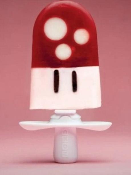 Homemade Super Mario Mushroom ice lolly