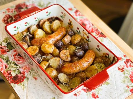 Oven Glazed Sausage & Potatoes