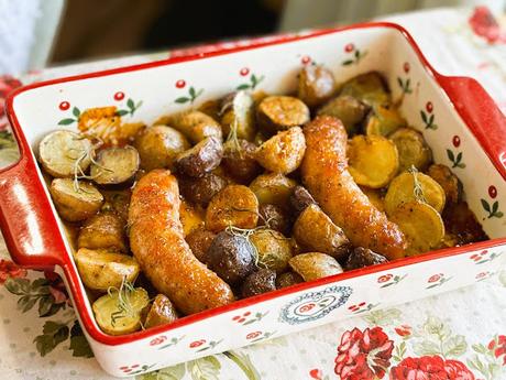 Oven Glazed Sausage & Potatoes