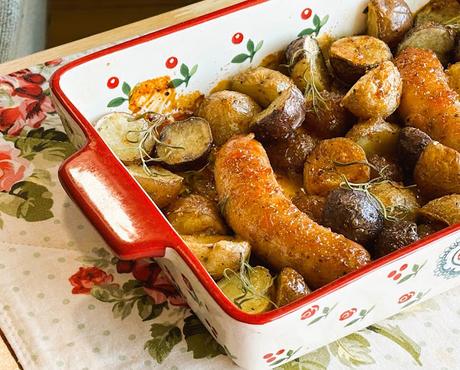 Oven Glazed Sausage & Potatoes