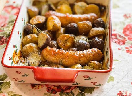 Oven Glazed Sausage & Potatoes