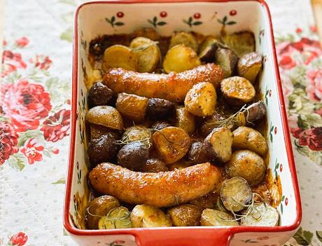 Oven Glazed Sausage & Potatoes