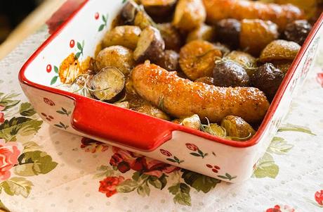 Oven Glazed Sausage & Potatoes