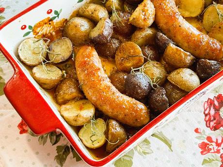 Oven Glazed Sausage & Potatoes