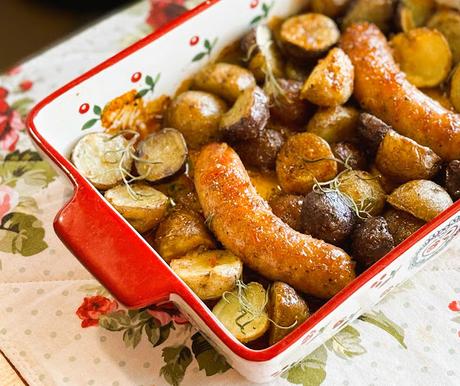 Oven Glazed Sausage & Potatoes