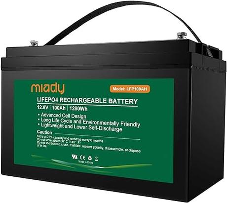 The Best RV Battery: Top-Rated Deep Cycle Battery Picks 29 Miady 12V 100Ah LiFePO4 Battery