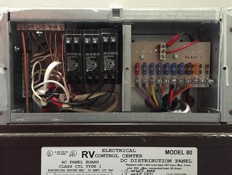 RV Electrical Panel Dual Voltage