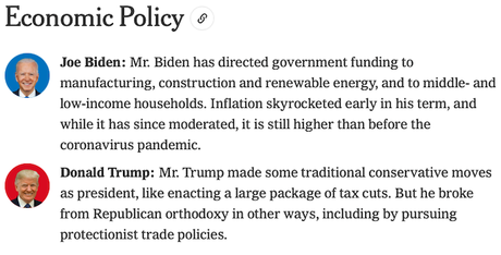Biden And Trump Positions On Important Issues