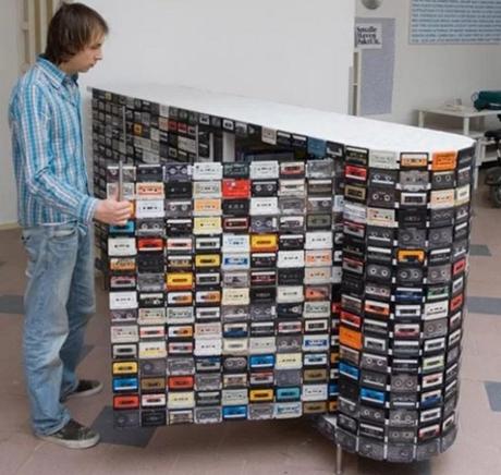 Breakfast bar Made From Cassette Tapes