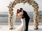 Timeless Wedding Santorini with Lush Flowers Amanda Alaxic