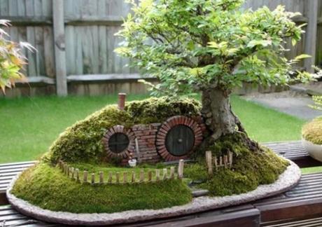 Bonsai Tree Turned into Hobbit House