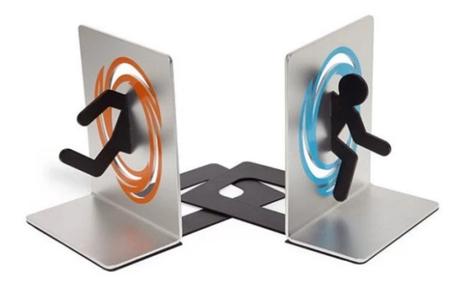 Portal 2 Inspired bookends