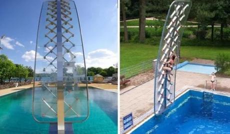 AquaClimbs, poolside adventure climbing