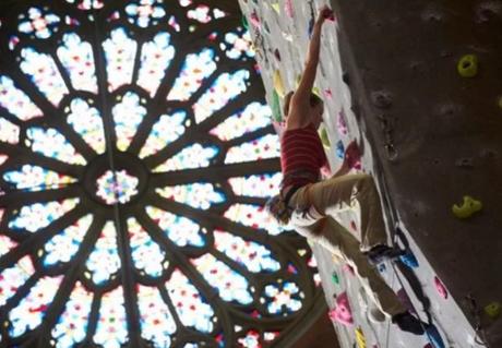 St Benedict's church Climbing Wall in Manchester