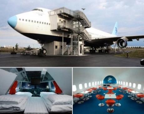 Air-plane Recycled into a hotel