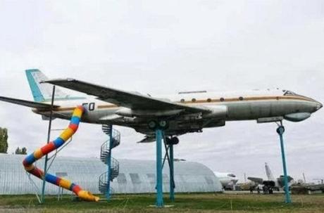 Airplane turned into play park