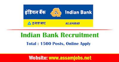 Indian Bank Apprentice Recruitment 2024 |