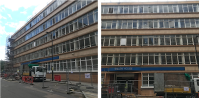 Update on the horrid revamp of Willen House, Bath Street, Moorfields, EC1– a unique example of architecture from the 1940s