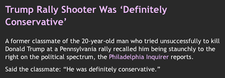 Shooter Was A Registered Republican And A Conservative