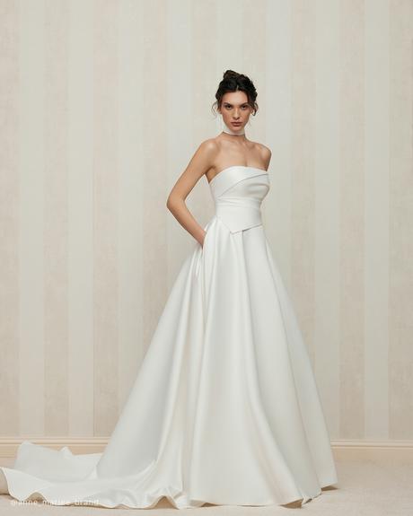 top dresses for wedding simple silk strapless neckline anne mariee