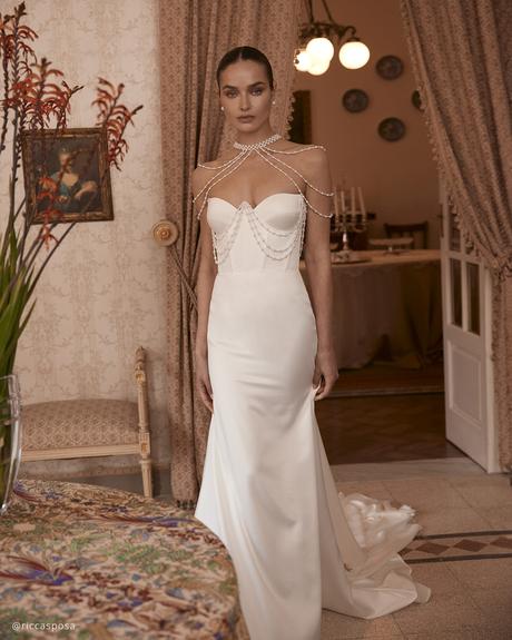 top dresses for wedding simple sexy strapless neckline ricca sposa