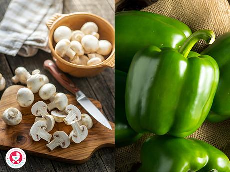 Healthy Mushroom Capsicum Sandwich