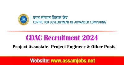 CDAC Recruitment 2024 | 20 Project Associate, Project Engineer & Other Posts