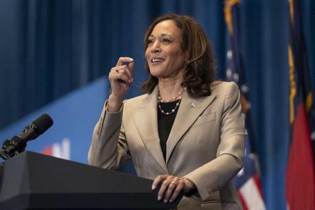 Vice President Harris campaigns in Fayetteville, N.C., on July 18.