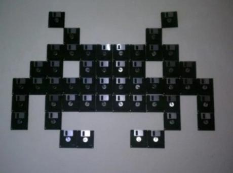 Diskette wall art