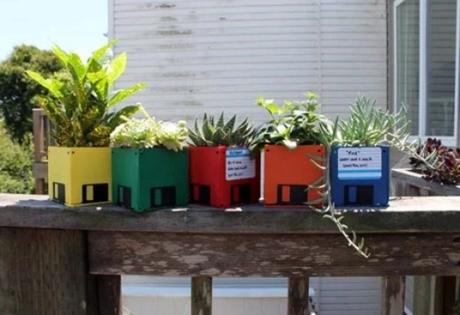 floppy disk planters