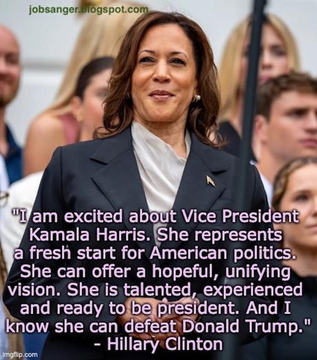 Hillary Clinton Strongly Endorses Kamala Harris For President