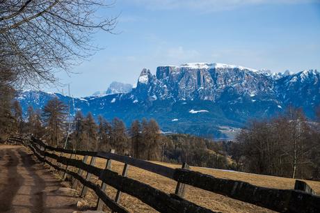 Dramatic mountain scenery in the Dolomites mountain range near Bolzano