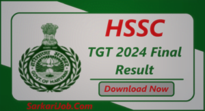 HSSC TGT 2024 Final Result