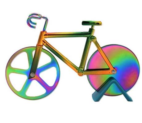 Stainless Steel Rainbow Bicycle Pizza Cutter