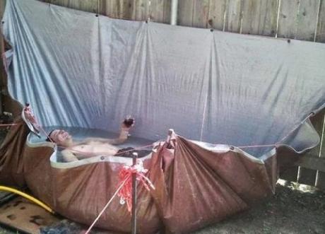 Swimming Pool Made With a Waterproof Sheet