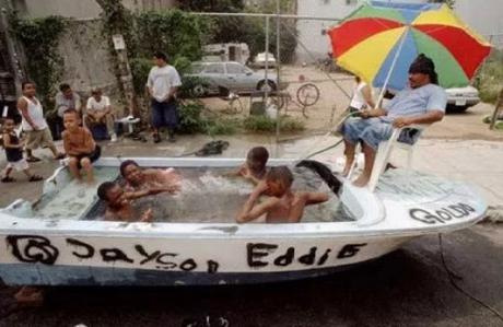 Swimming Pool Made With a Boat