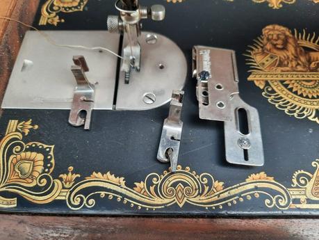 The presser feet that came with the Vesta Dietrich sewing machine