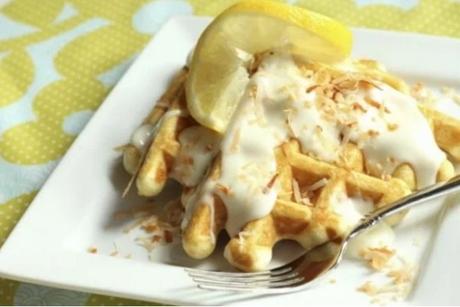 Lemon coconut waffles