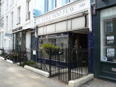 Another tiled shop front has gone – Express Dairies, 300 Westbourne Grove, Notting Hill