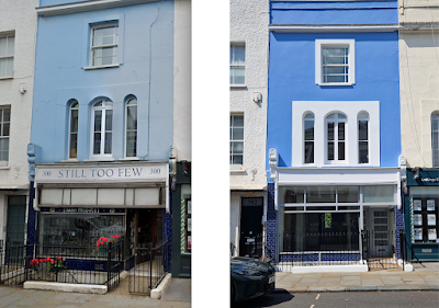 Another tiled shop front has gone – Express Dairies, 300 Westbourne Grove, Notting Hill