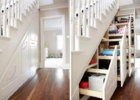 Storage Idea Under Staircase