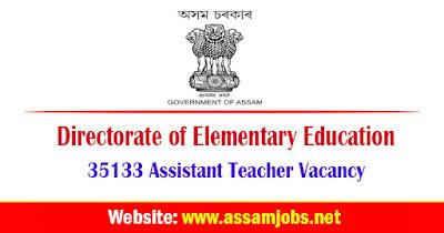 DEE Assam Recruitment 2024 | 35133 Teacher Post, Apply Online