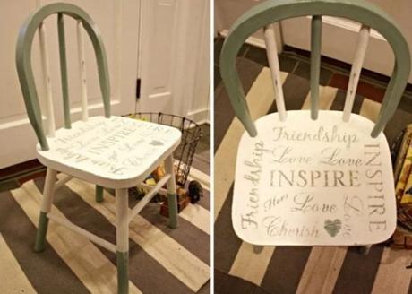 inspirational inspired wooden painted chair