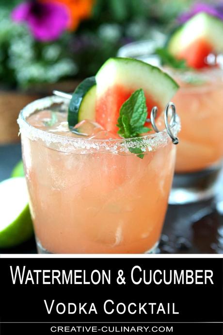 Watermelon & Cucumber Vodka Cocktail