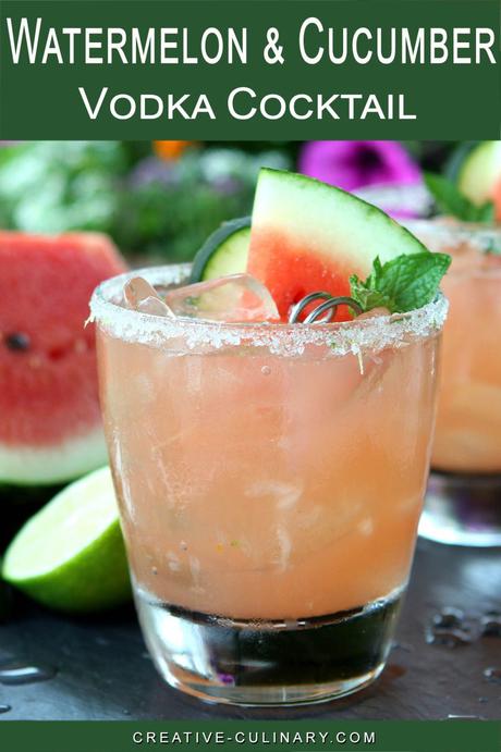 Watermelon & Cucumber Vodka Cocktail